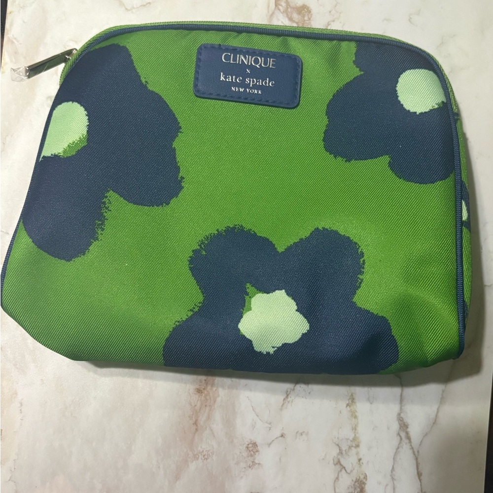 Kate Spade Blue and Green Cosmetic Bag
